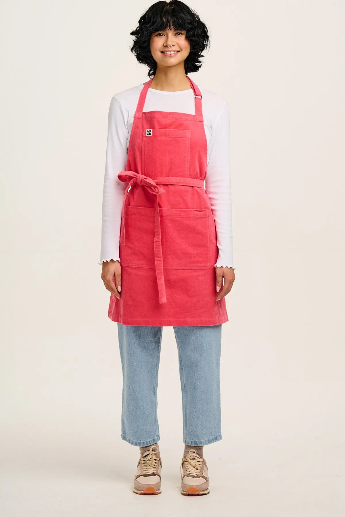 Fashion Ada - Corduroy Apron in Bubblegum Pink All Accessories|All Workwear