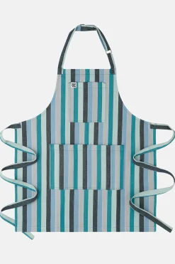 Fashion Ada - Cotton Apron in Herringbone Blue Stripe Print All Accessories|All Workwear