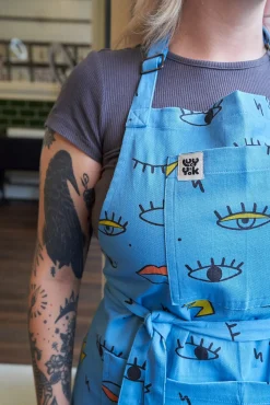 Hot Ada - Cotton Apron in Oko Eyes Print All Accessories|Aprons