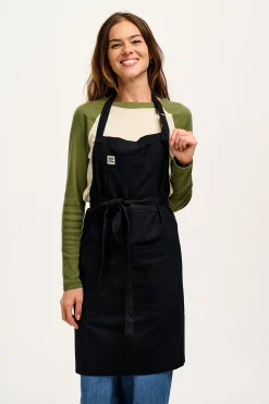 Online Ada - Midweight Cotton Apron in Classic Black All Workwear|Aprons