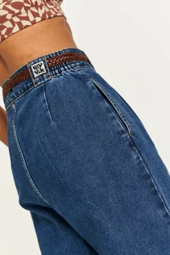 Fashion Addison - Tapered Denim Jeans in Mid Wash Blue Petite Range|All Bottoms