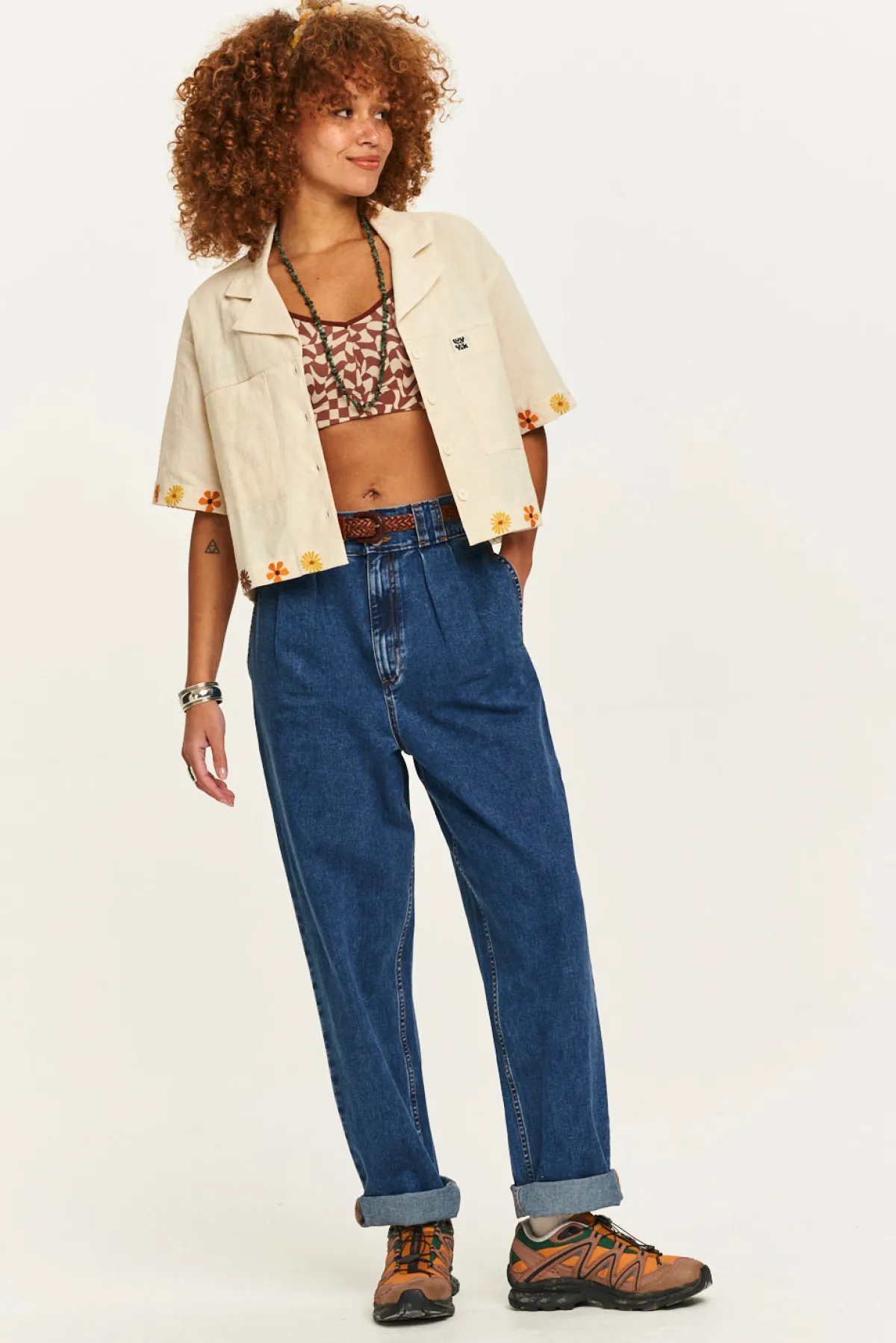 Fashion Addison - Tapered Denim Jeans in Mid Wash Blue Petite Range|All Bottoms