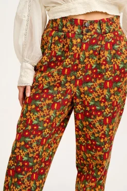 Fashion Addison - Tapered Twill Trousers in Rodeo Floral Print All Bottoms