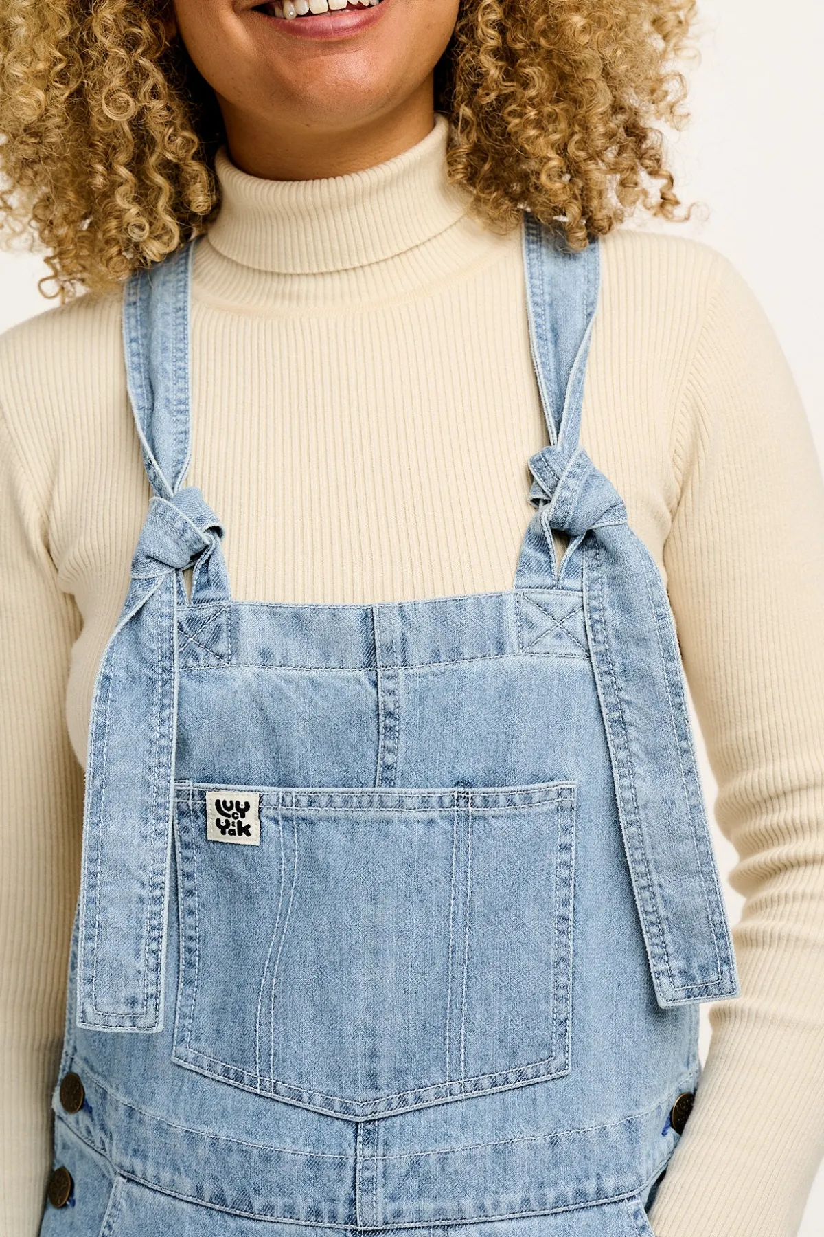 Fashion Aiden - Roll Neck Knitted Cotton Top in Pearl All Tops & Tees|Knitwear