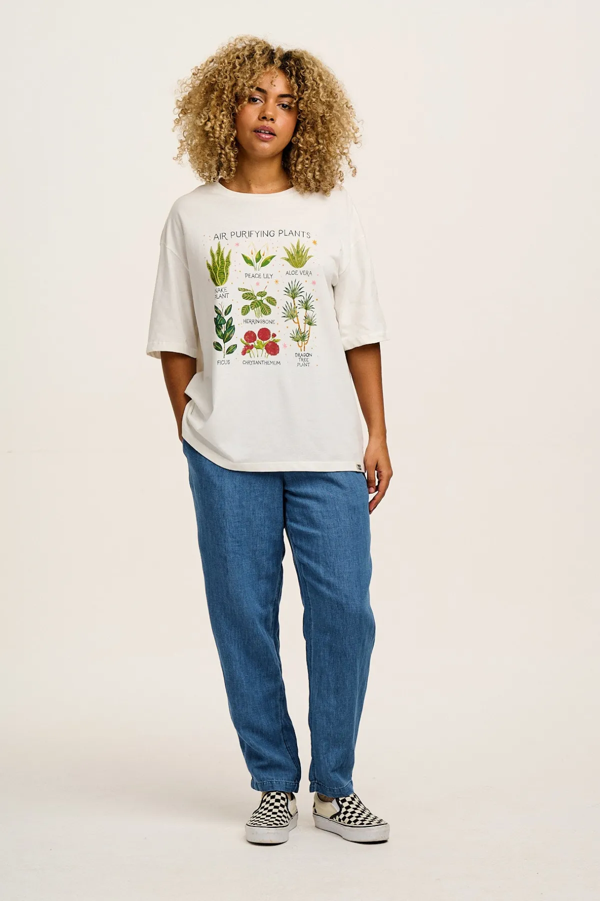 Online Alexa - Cotton & Hemp Trousers in Mid Wash Blue All Bottoms|Jeans