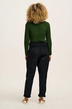 New Alexa - Cotton Trousers in Black All Bottoms|Trousers