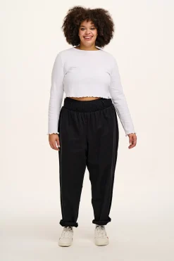 New Alexa - Cotton Trousers in Black All Bottoms|Trousers