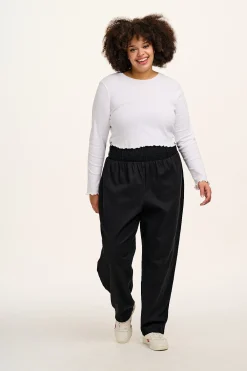 New Alexa - Cotton Trousers in Black All Bottoms|Trousers