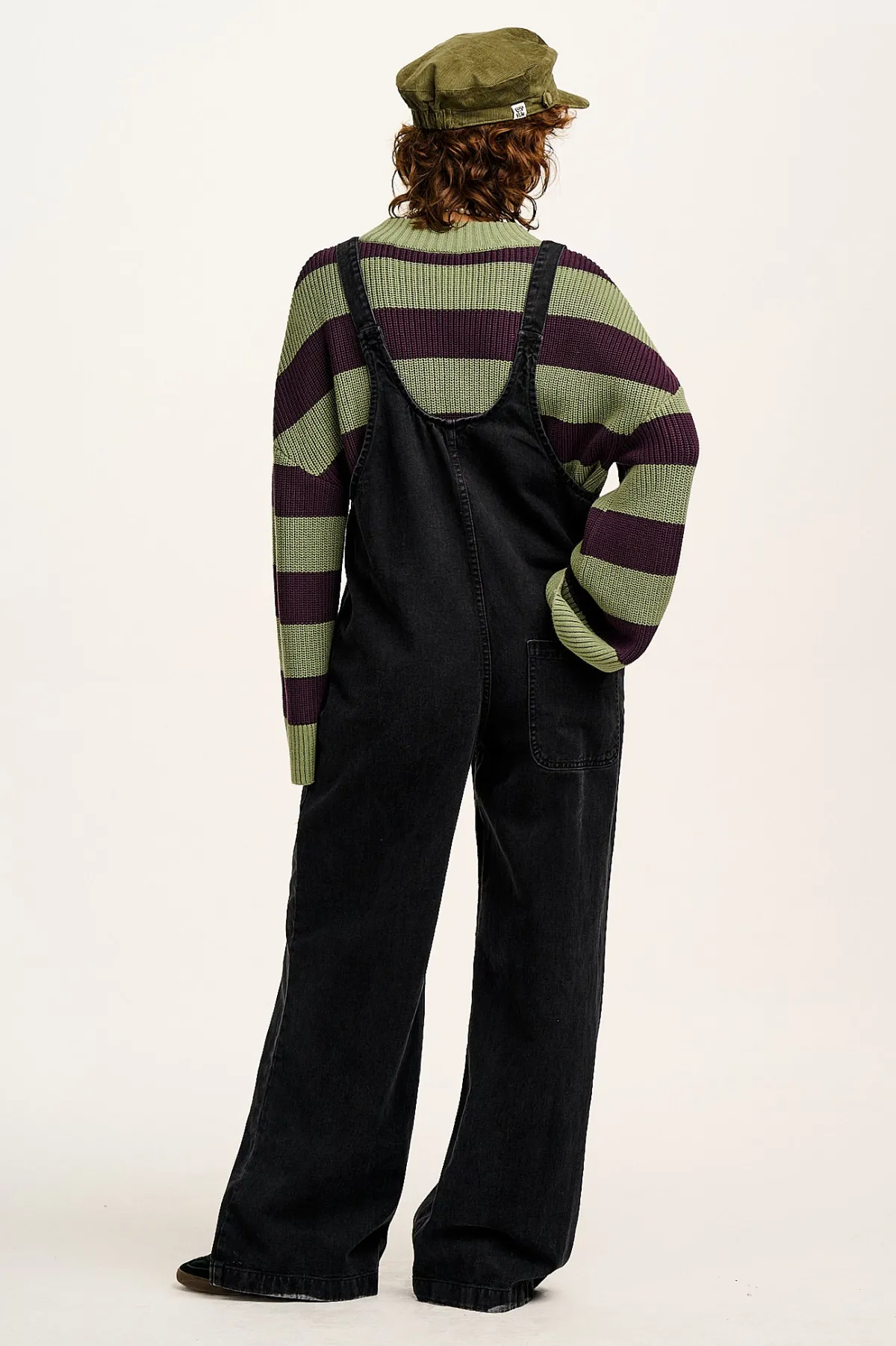 Fashion Ali - Slouchy Denim Dungarees in Washed Black All Dungarees|Ali - Slouchy