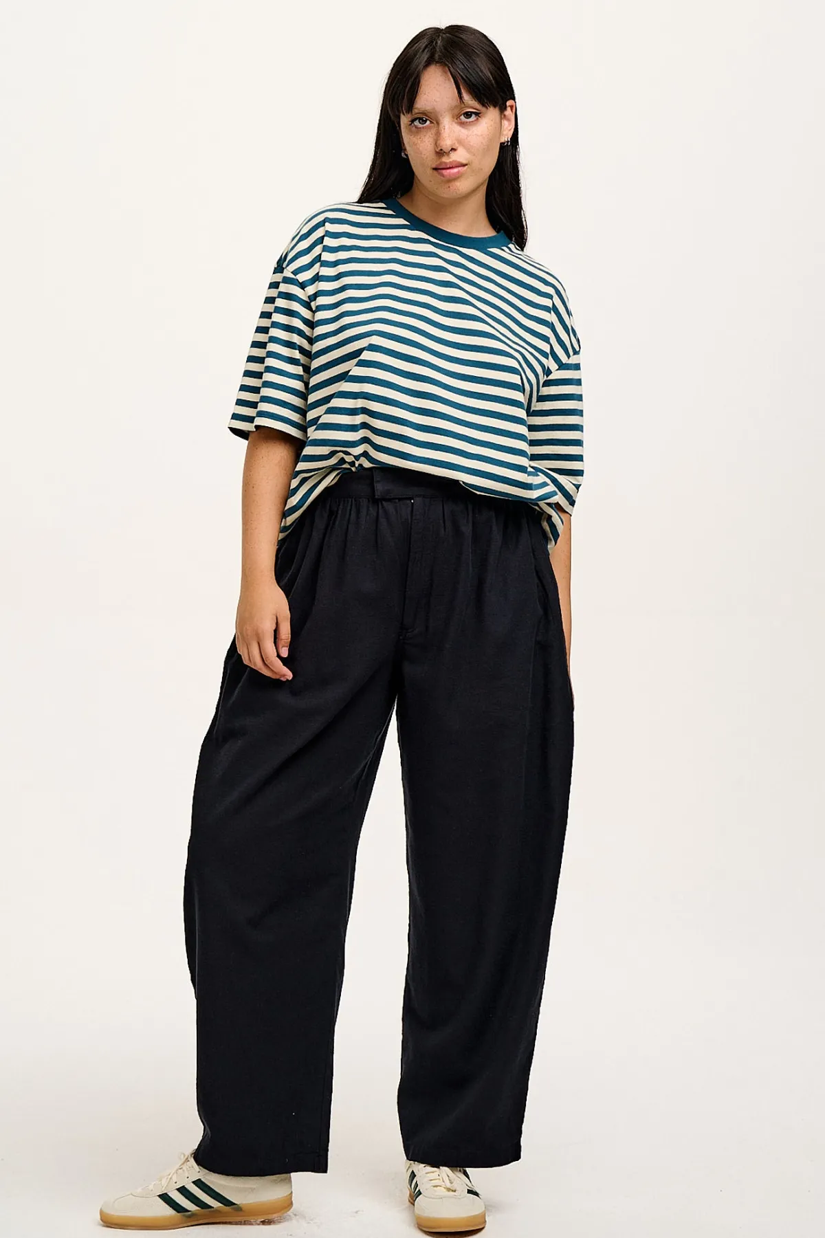 Discount Beau - Balloon Brushed Cotton Trousers in Black All Bottoms|Trousers