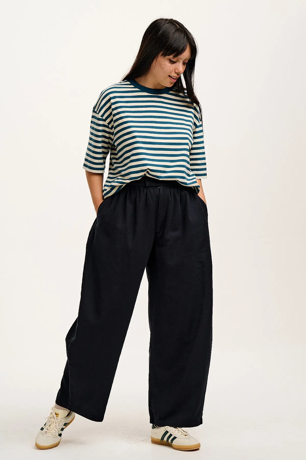 Discount Beau - Balloon Brushed Cotton Trousers in Black All Bottoms|Trousers