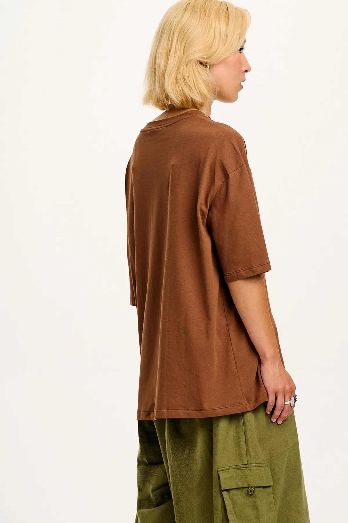 Hot Benny - Oversized Cotton Tee in Stay Soulful Print All Tops & Tees|Short Sleeve Tops