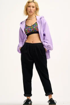 Fashion Billie - Corduroy Trousers in Black All Bottoms|Tall Range