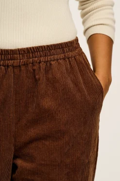 Sale Billie - Corduroy Trousers in Oak Brown All Bottoms