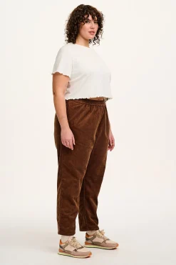Sale Billie - Corduroy Trousers in Oak Brown All Bottoms