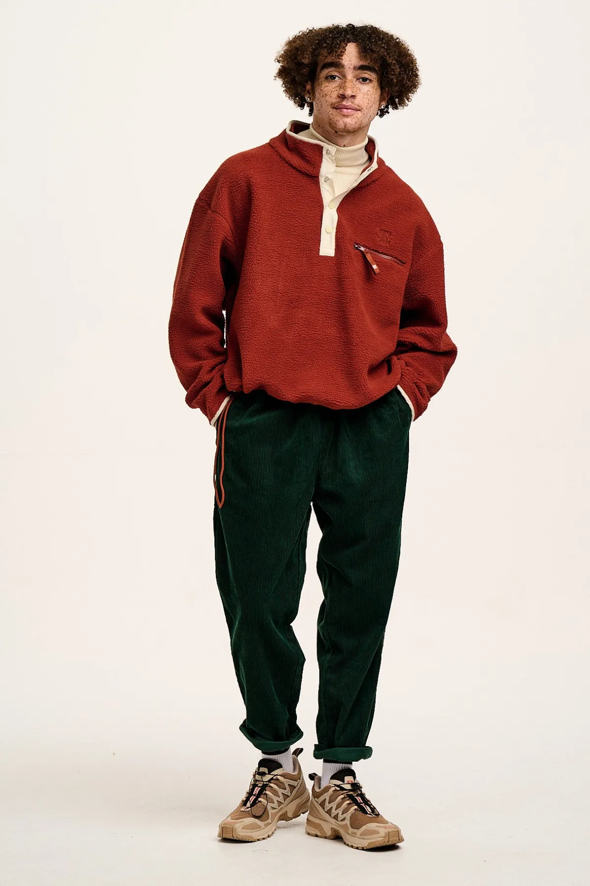 Online Billie - Corduroy Trousers in Posy Green All Bottoms|Tall Range
