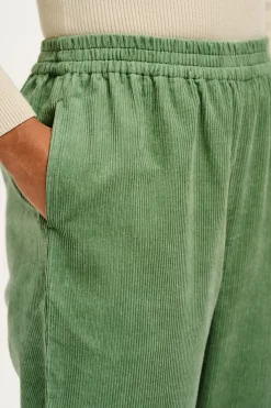 New Billie - Corduroy Trousers in Green Bay All Bottoms|Trousers