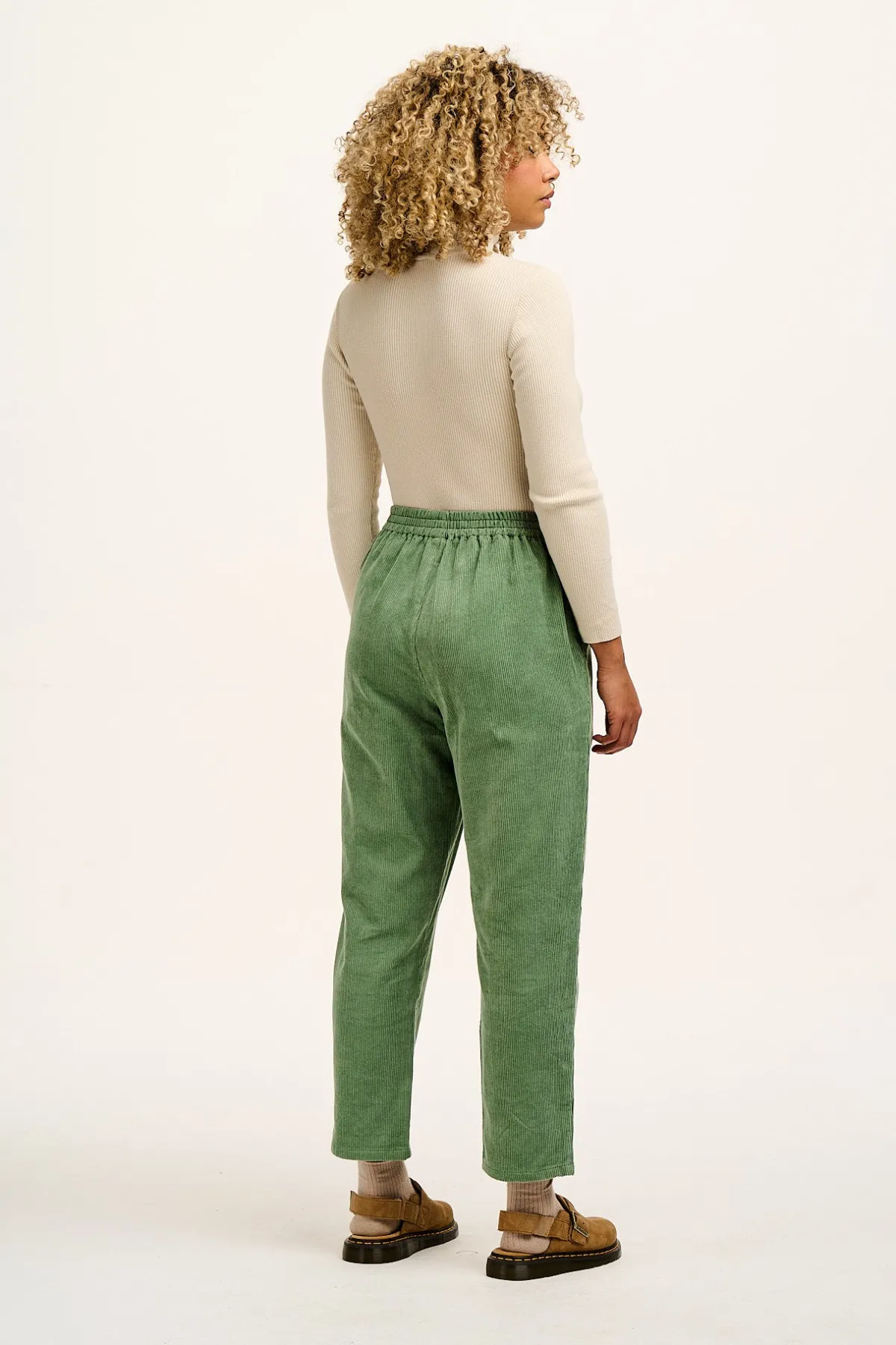 New Billie - Corduroy Trousers in Green Bay All Bottoms|Trousers