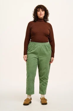New Billie - Corduroy Trousers in Green Bay All Bottoms|Trousers