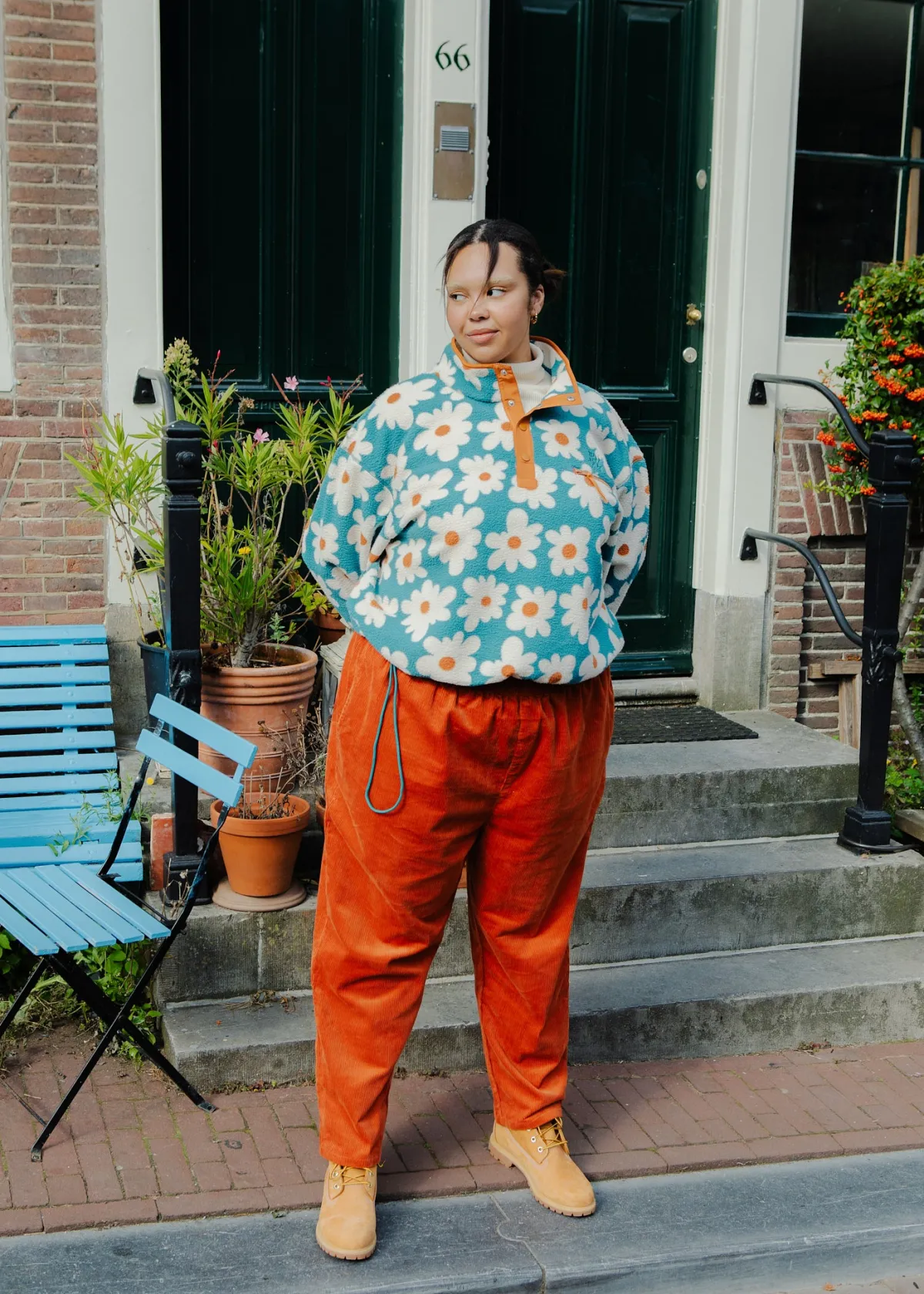 Discount Billie - Corduroy Trousers in Red Clay All Bottoms|Trousers