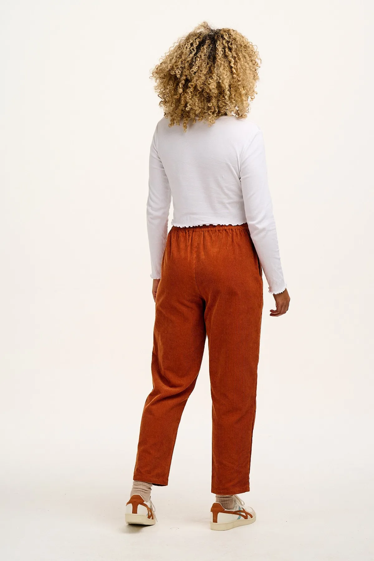 Discount Billie - Corduroy Trousers in Red Clay All Bottoms|Trousers