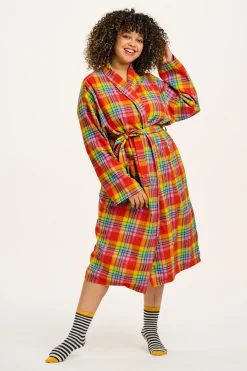 New Braydon - Brushed Cotton Robe in Ncuti Tartan Print All Nightwear
