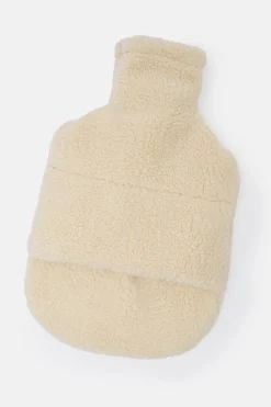Discount Caleb - Borg Fleece Hot Water Bottle Cover in Frappe Cream All Accessories|All Workwear