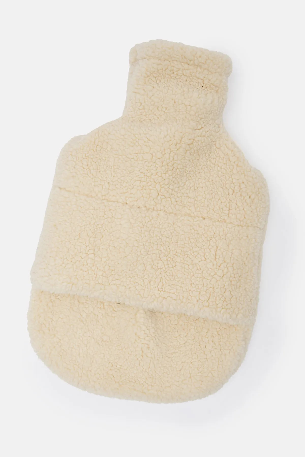 Discount Caleb - Borg Fleece Hot Water Bottle Cover in Frappe Cream All Accessories|All Workwear