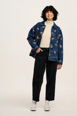 New Callaway - Denim Jacket with Rose Embroidery All Outerwear & Knitwear|Jackets