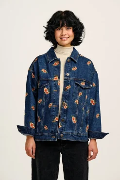 New Callaway - Denim Jacket with Rose Embroidery All Outerwear & Knitwear|Jackets