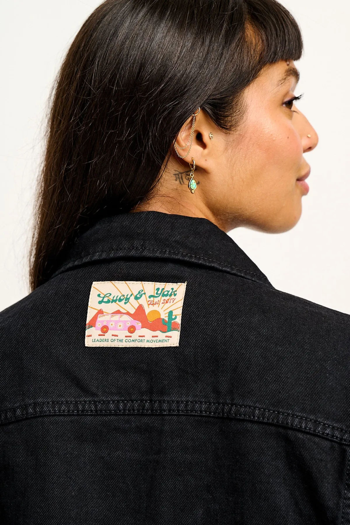 Online Callaway - Trucker Cotton Jacket in Washed Black Denim All Outerwear & Knitwear|Jackets