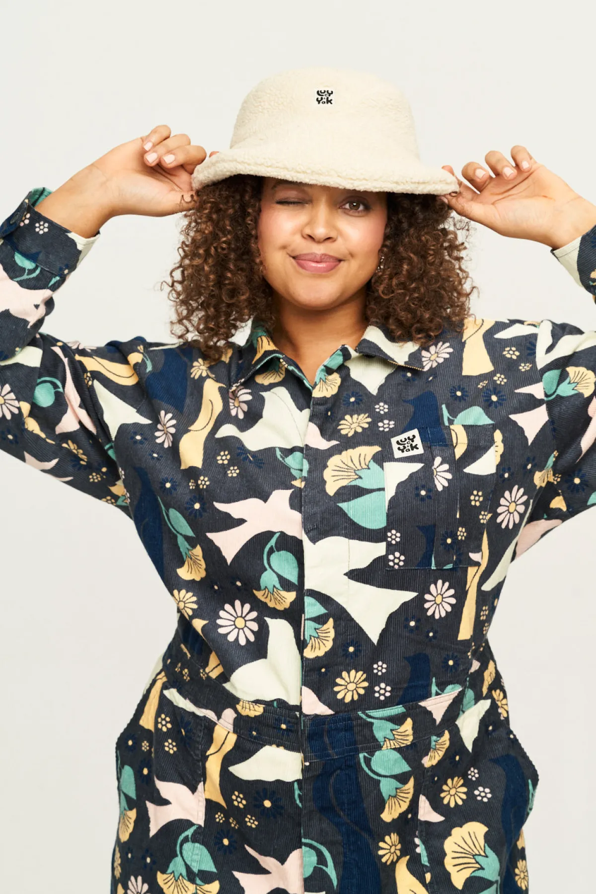 Fashion Carmen - Corduroy Jumpsuit in Skylar Print All Jumpsuits