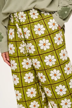 Sale Chester - Quilted Cotton Trousers in Romneya Floral Print All Bottoms