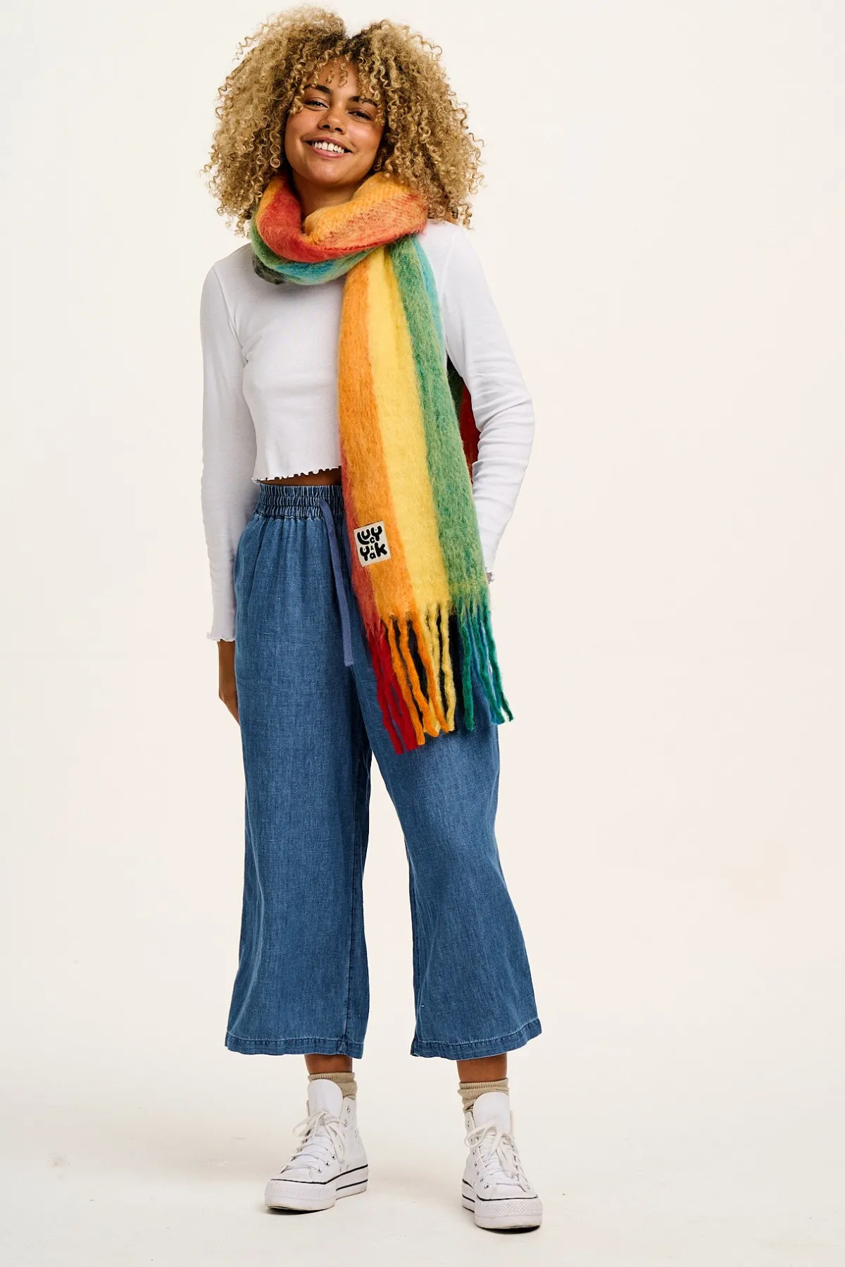 Fashion Chuck - Cotton & Hemp Trousers in Mid Wash Blue All Bottoms|Jeans