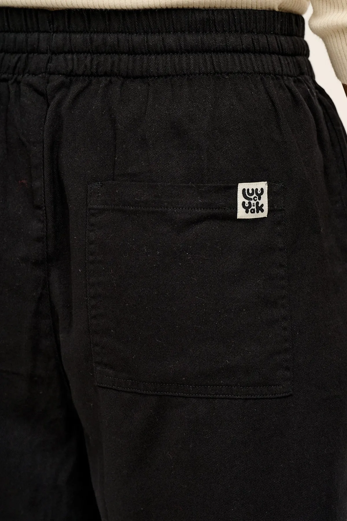 New Chuck - Wide Leg Cotton Trousers in Black All Bottoms|Trousers