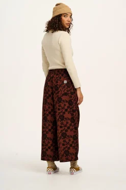 Hot Chuck - Wide Leg Cotton Trousers in Layne Print All Bottoms|Trousers