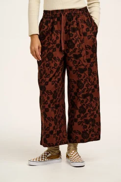 Hot Chuck - Wide Leg Cotton Trousers in Layne Print All Bottoms|Trousers