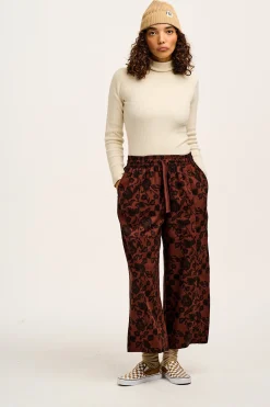 Hot Chuck - Wide Leg Cotton Trousers in Layne Print All Bottoms|Trousers