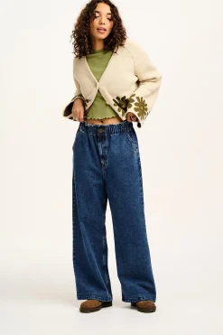 Online Cody - Paper Bag Jeans in Mid Wash Blue Denim All Bottoms|Jeans