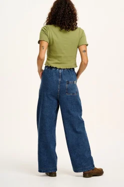 Online Cody - Paper Bag Jeans in Mid Wash Blue Denim All Bottoms|Jeans