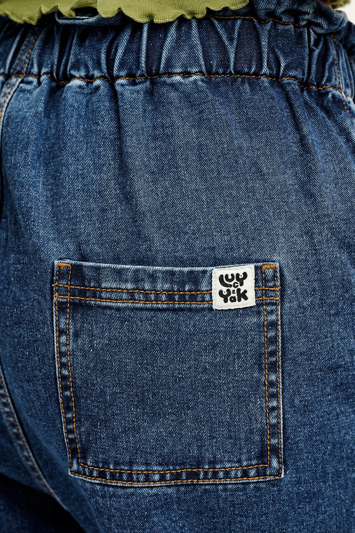 Online Cody - Paper Bag Jeans in Mid Wash Blue Denim All Bottoms|Jeans