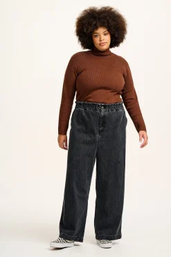 Clearance Cody - Paper Bag Jeans in Grey Wash Denim All Bottoms|Jeans