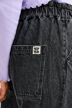 Clearance Cody - Paper Bag Jeans in Grey Wash Denim All Bottoms|Jeans