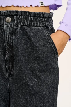 Clearance Cody - Paper Bag Jeans in Grey Wash Denim All Bottoms|Jeans