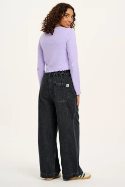 Clearance Cody - Paper Bag Jeans in Grey Wash Denim All Bottoms|Jeans