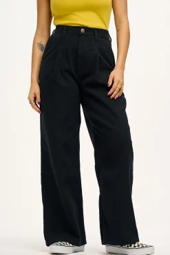 Discount Cole - Baggy Wide Leg Denim Jeans in Black All Bottoms|Jeans