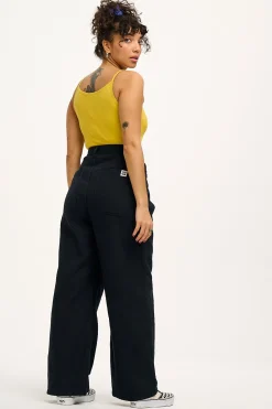 Discount Cole - Baggy Wide Leg Denim Jeans in Black All Bottoms|Jeans