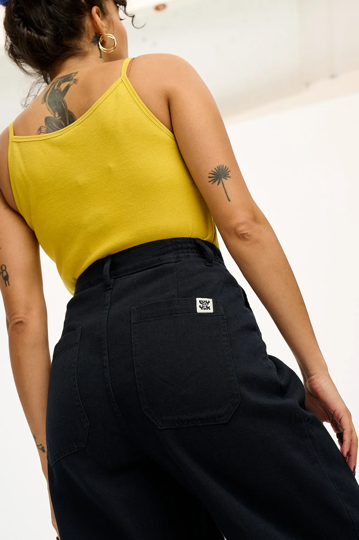 Discount Cole - Baggy Wide Leg Denim Jeans in Black All Bottoms|Jeans