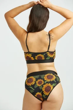Best Cora - Cotton & Bamboo Bikini Pant in Sunflower Print All Bottoms|All Underwear
