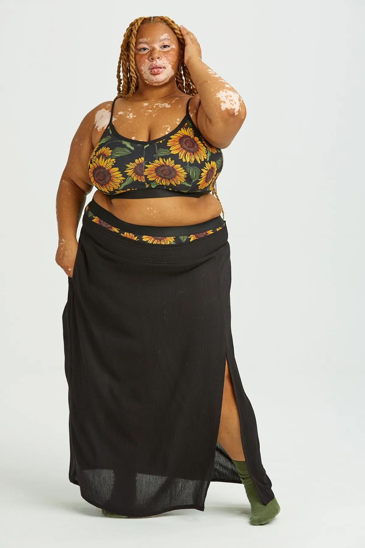 Best Cora - Cotton & Bamboo Bikini Pant in Sunflower Print All Bottoms|All Underwear